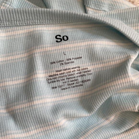 Blue and White Striped Halter Tie Top - Picture 5 of 6